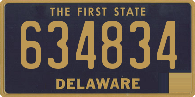 DE license plate 634834