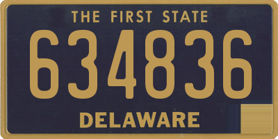 DE license plate 634836