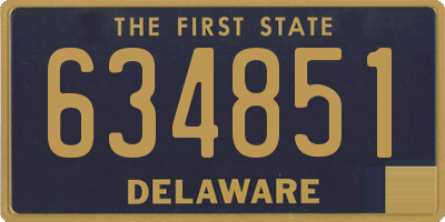 DE license plate 634851