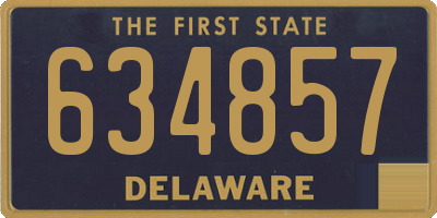 DE license plate 634857