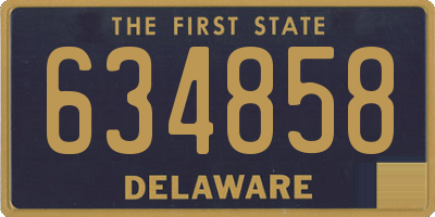 DE license plate 634858