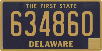 DE license plate 634860