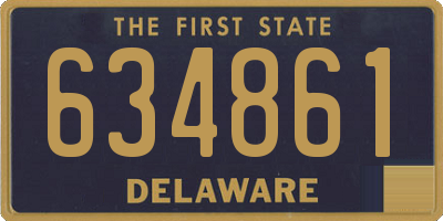 DE license plate 634861