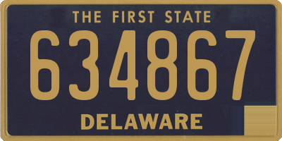 DE license plate 634867