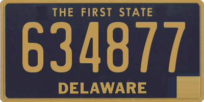 DE license plate 634877