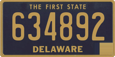 DE license plate 634892