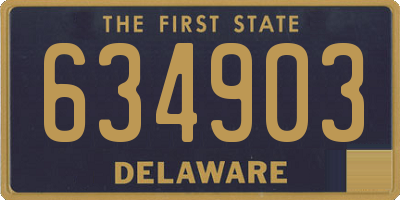 DE license plate 634903