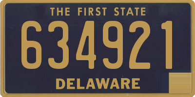DE license plate 634921