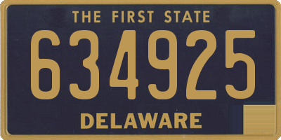 DE license plate 634925