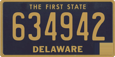 DE license plate 634942