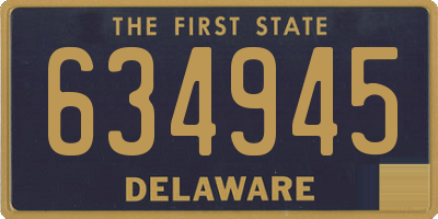 DE license plate 634945