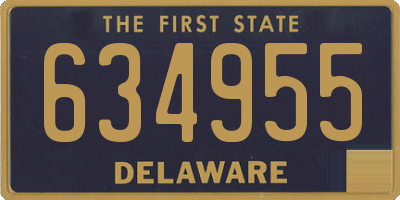 DE license plate 634955