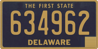 DE license plate 634962