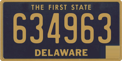 DE license plate 634963