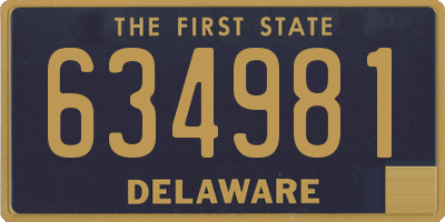 DE license plate 634981