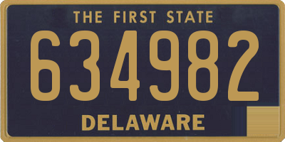 DE license plate 634982