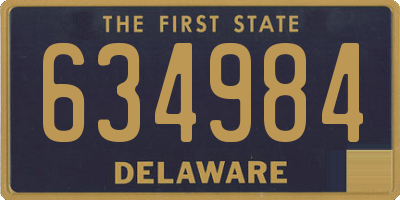 DE license plate 634984