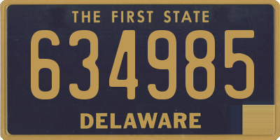 DE license plate 634985