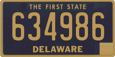 DE license plate 634986