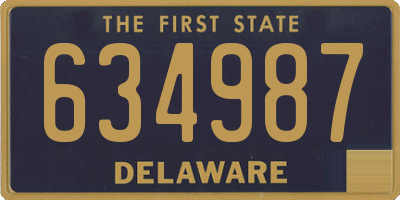 DE license plate 634987