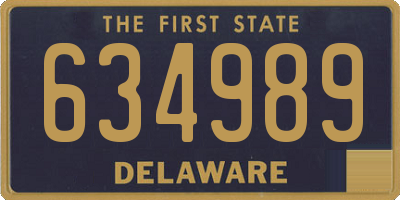 DE license plate 634989