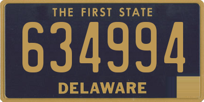 DE license plate 634994