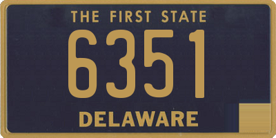 DE license plate 6351