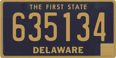 DE license plate 635134