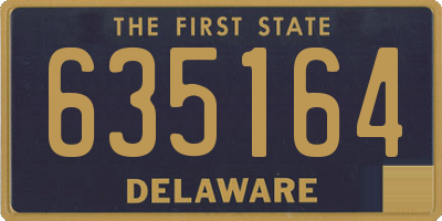 DE license plate 635164
