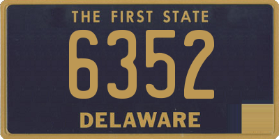 DE license plate 6352
