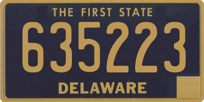 DE license plate 635223