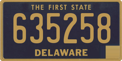 DE license plate 635258