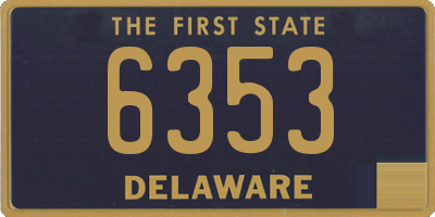DE license plate 6353