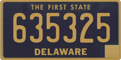 DE license plate 635325
