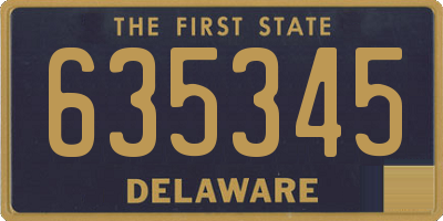 DE license plate 635345