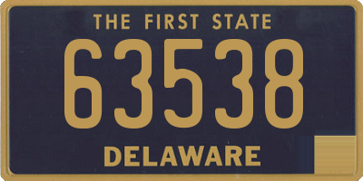 DE license plate 63538