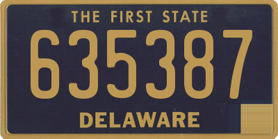 DE license plate 635387