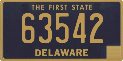 DE license plate 63542