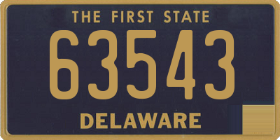 DE license plate 63543