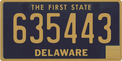 DE license plate 635443