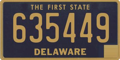 DE license plate 635449