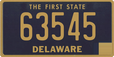 DE license plate 63545