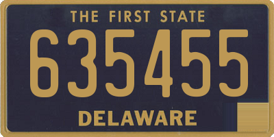 DE license plate 635455