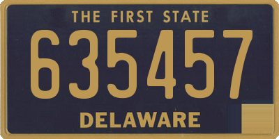 DE license plate 635457