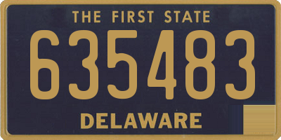 DE license plate 635483