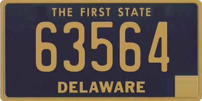 DE license plate 63564