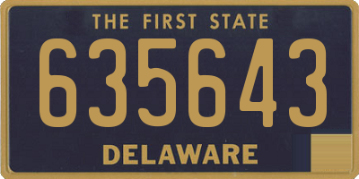 DE license plate 635643