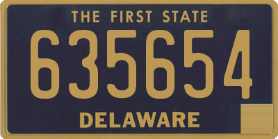 DE license plate 635654