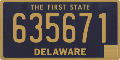 DE license plate 635671