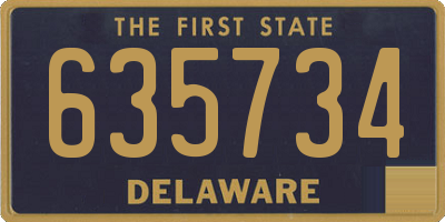 DE license plate 635734